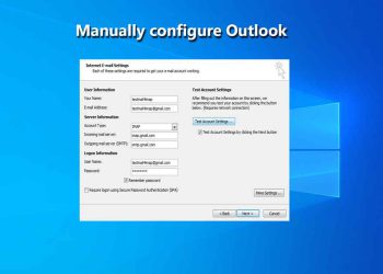 How to Manually configure Outlook 2010