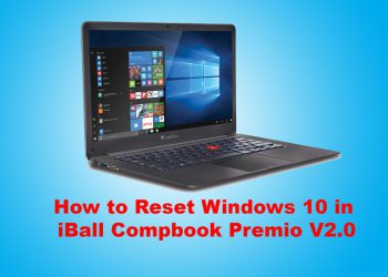 Reset Windows 10 in iBall Compbook Premio V2.0