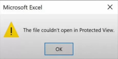 File Couldn’t Open in Protected View