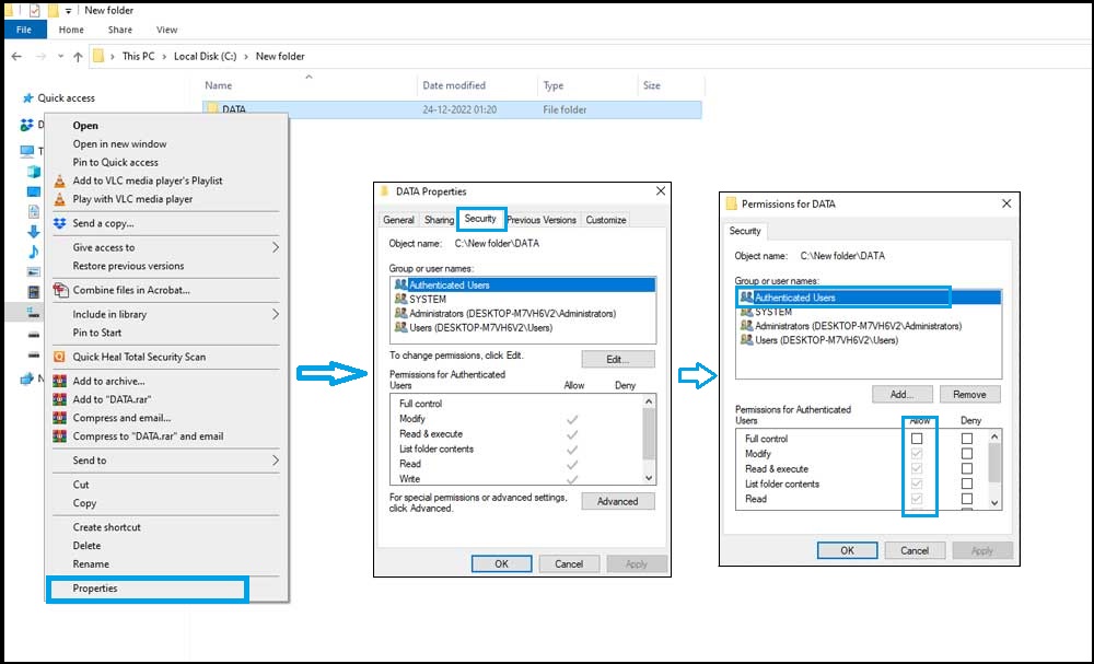 Change Folder Permissions Settings for 0x80004005