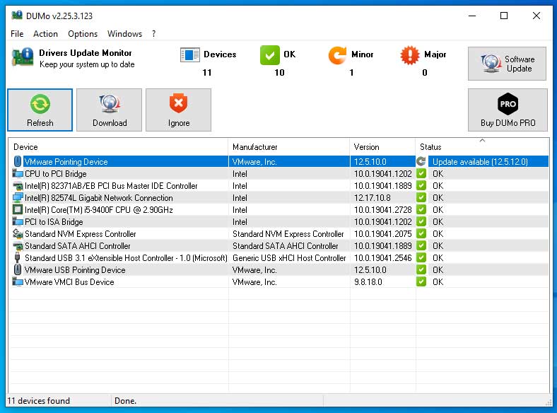 Driver update Monitor