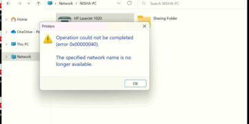 How to Fix Operation Could Not Be Completed (Error 0x00000040)