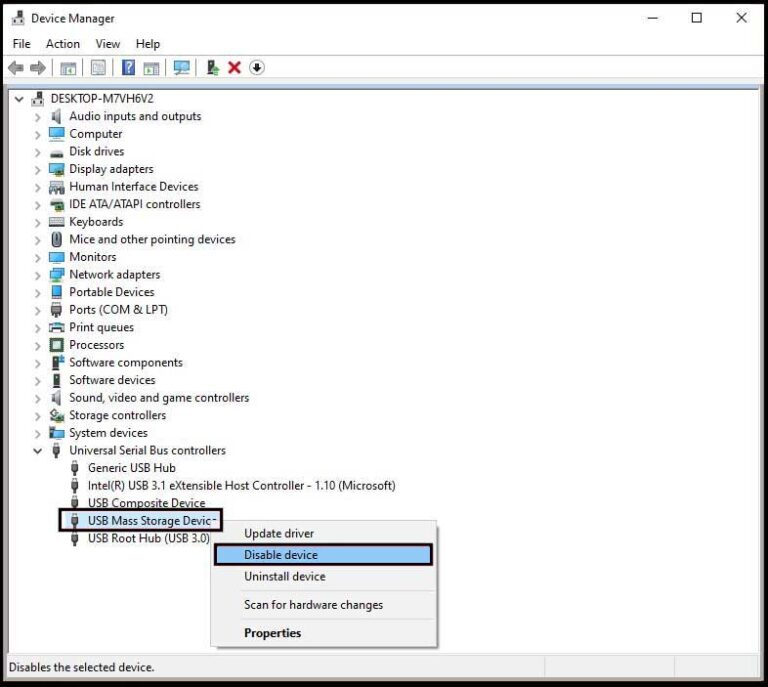 How To Disable Usb Ports Or Enable Usb Ports In Windows Sas