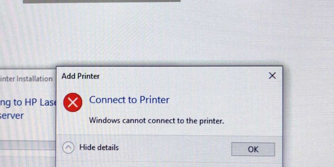 Operation failed with error 0x000004cf Printer Error in Windows 11