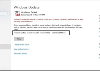 How to fix Windows update error 0xC19001E2 in Windows 10