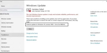 How to fix Windows update error 0xC19001E2 in Windows 10