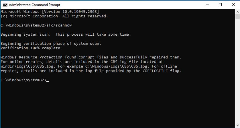 Use SFC tool for Win32kbase.sys