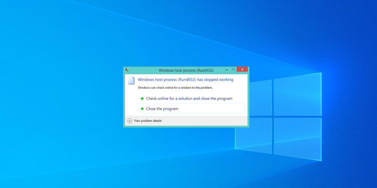 Windows Host Process rundll32 has stopped working in Win 11/10
