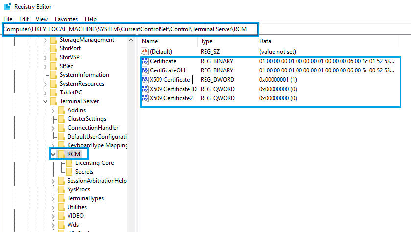 Delete Corrupted  certificate From Registry values