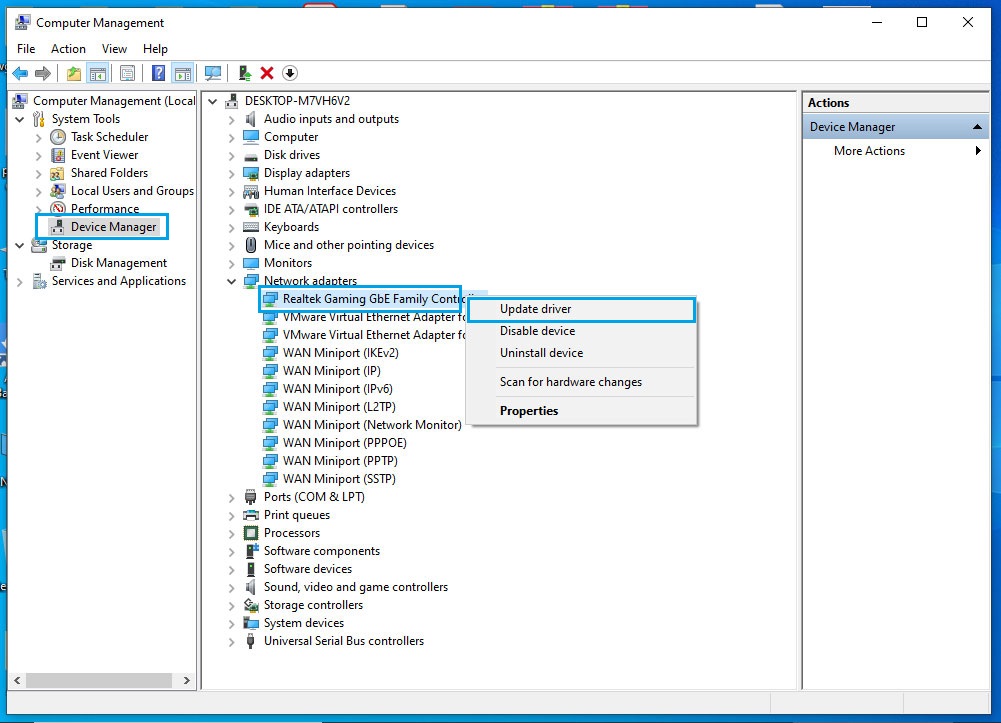 Update network Driver