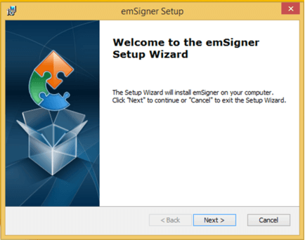 Install emsigner app