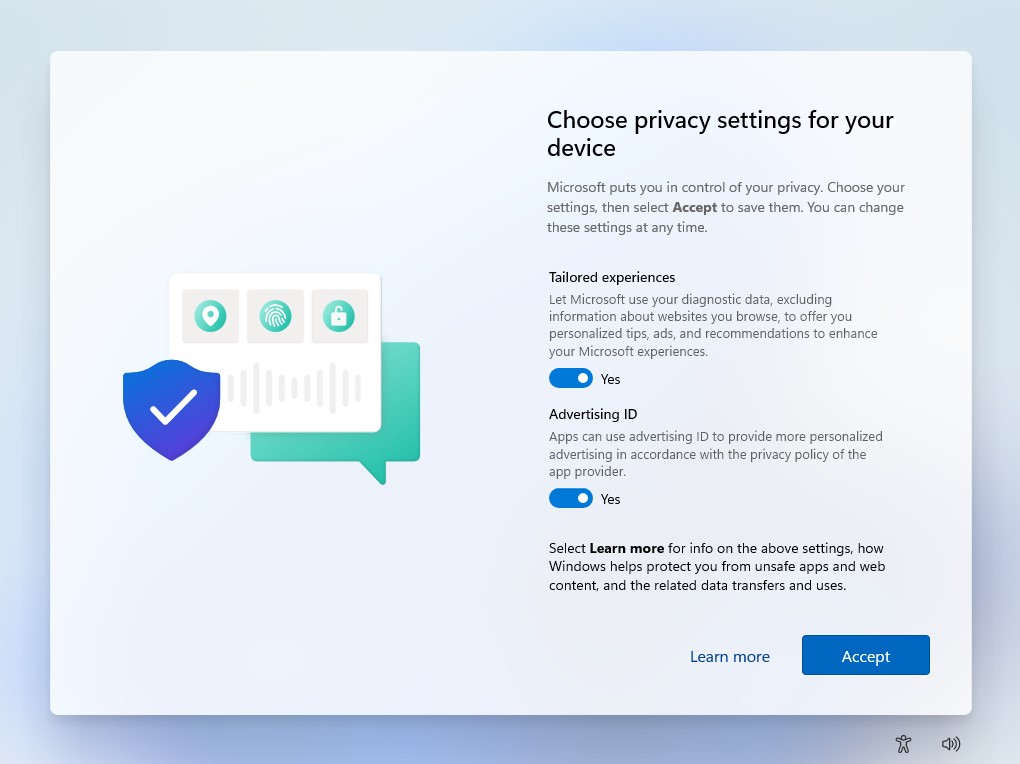 Choose privacy settings for your device