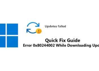 Error 0x80244002 While Downloading Updates