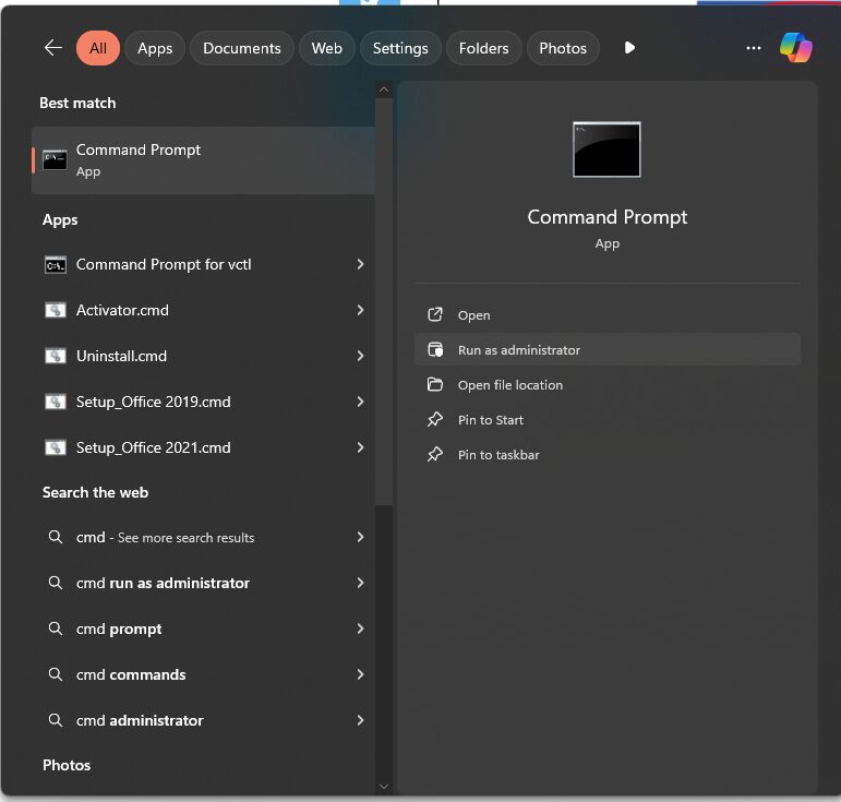 Running commands one by one manually