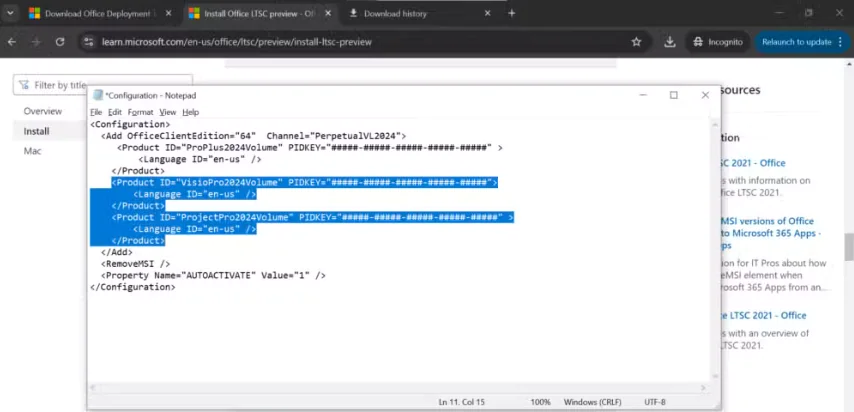  XML code of your Notepad